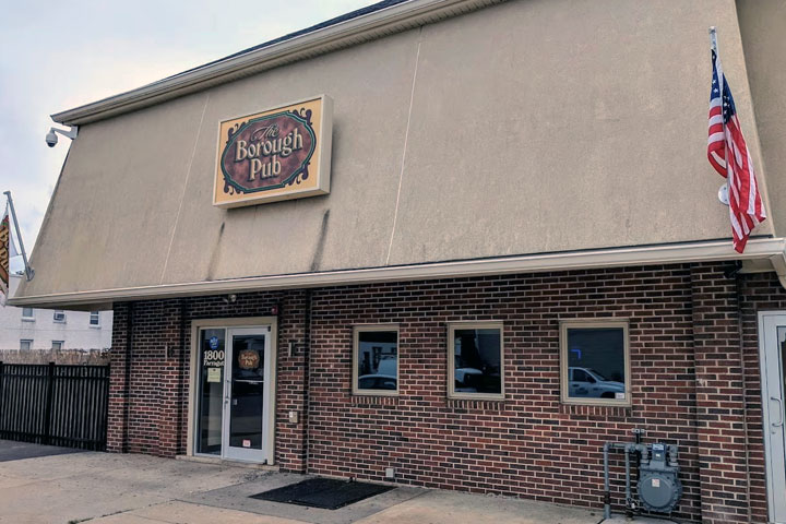 The Borough Pub exterior on Farragut Avenue - Bristol PA