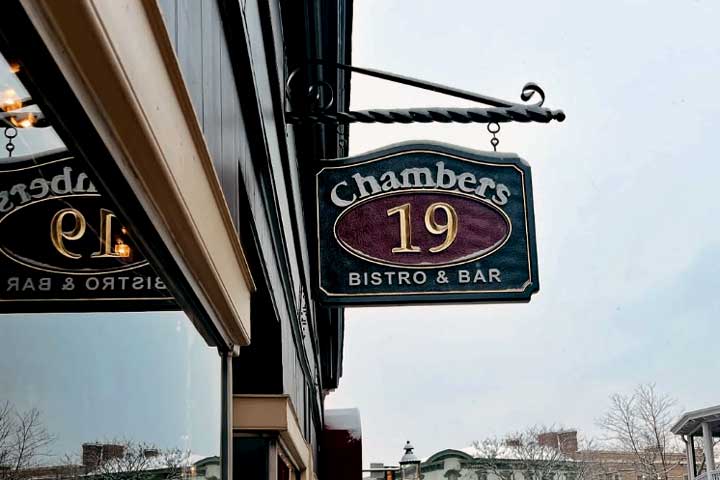 Sidewalk dining area on Main Street - Chambers 19 Bistro Doylestown