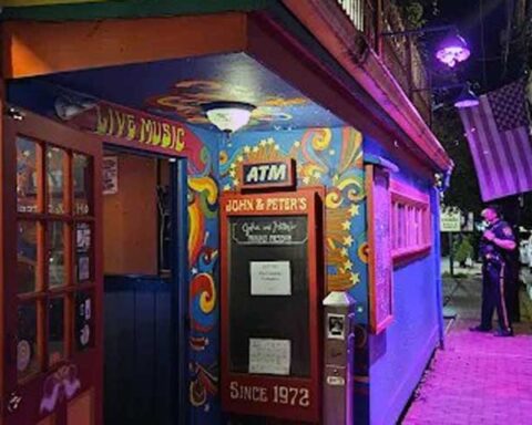 John & Peter's Place historic exterior on South Main Street - New Hope PA